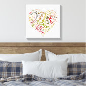 Toile Love Word Cloud (Insitu(Chambre))