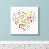 Toile Love Word Cloud (Insitu (Plancher de Bois))