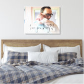 Toile Love You Papa Script Coeur Photo Overlay (Insitu(Chambre))