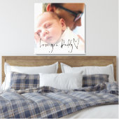 Toile Love You Papa Script Heart Photo Overlay personnal (Insitu(Chambre))