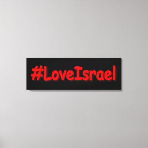 Toile "#LoveIsrael" Joli design. Acheter maintenant
