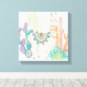 Toile Lovely Llamas II (Insitu (Plancher de Bois))