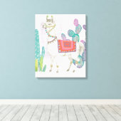 Toile Lovely Llamas V (Insitu (Plancher de Bois))