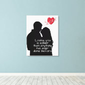 Toile Loving you is easier than anything I’ve ever done  (Insitu (Plancher de Bois))