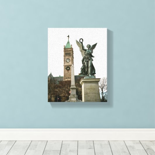 TOILE LOWELL MASSACHUSETTS CITY HALL WRAPEE CANVAS (Insitu (Plancher de Bois))