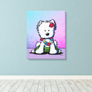 Toile Luau Westie Terrier Canvas de chien Imprimer