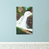 Toile Lucifer Falls View in Robert H. Treman State (Insitu (Plancher de Bois))
