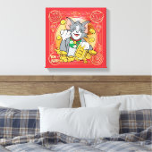 Toile Lucky Cat Jerry Avec Sycees Or (Insitu(Chambre))