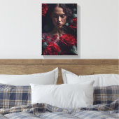 Toile Lucky Red Rose Girl (Insitu(Chambre))