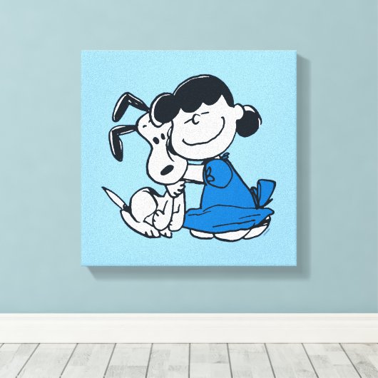 Toile Lucy Hugging Snoopy (Insitu (Plancher de Bois))
