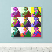 Toile Ludwig Van Beethoven Pop Art (Insitu (Plancher de Bois))