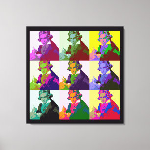 Toile Ludwig Van Beethoven Pop Art