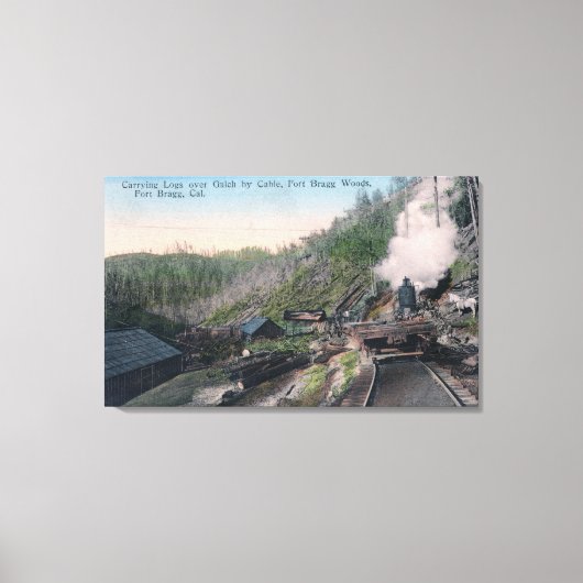 Toile Lumberjacks transportant des billes au-dessus du g (Recto)