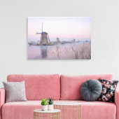 Toile Lumière du lever du soleil en hiver sur les moulin (Insitu(Salon))