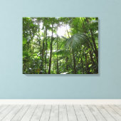 Toile Lumière du soleil à travers la canopée de la forêt (Insitu (Plancher de Bois))