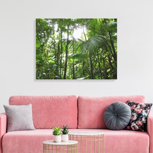 Toile Lumière du soleil à travers la canopée de la forêt (Insitu(Salon))