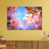 Toile Lumière Du Soleil Sur Les Fleurs Sakura (Insitu(Salon))