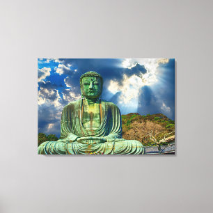 Toile Lumière Méditation Statue Bouddha Imprimer