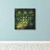 Toile Lumières dans la ville Abstrait Quad Canvas Imprim (Insitu (Plancher de Bois))