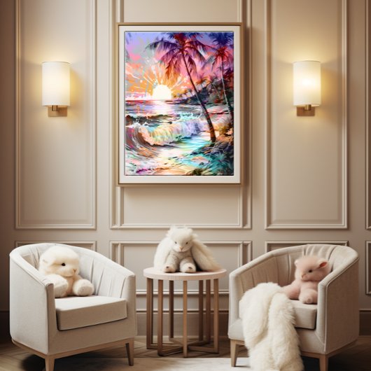 Toile 🎨 Luminescent Sunset Wall Art 🌅