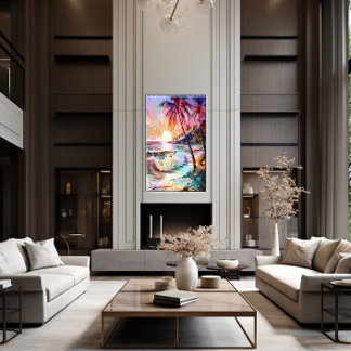 Toile 🎨 Luminescent Sunset Wall Art 🌅