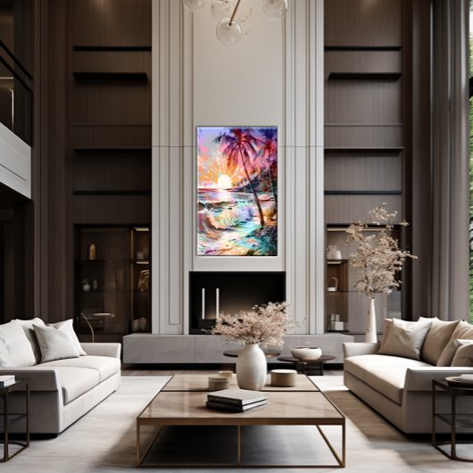 Toile 🎨 Luminescent Sunset Wall Art 🌅