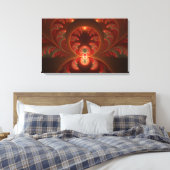 Toile Lumineuse Abstrait moderne orange rouge fractal (Insitu(Chambre))