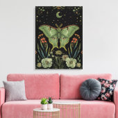 Toile luna Moth Gothique Aquarelle Art (Insitu(Salon))
