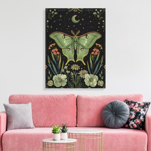 Toile luna Moth Gothique Aquarelle Art (Insitu(Salon))