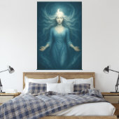 Toile Lunar Goddess of Tranquil Light – Celestial Moon (Insitu(Chambre))
