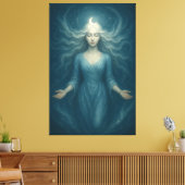 Toile Lunar Goddess of Tranquil Light – Celestial Moon (Insitu(Salon))