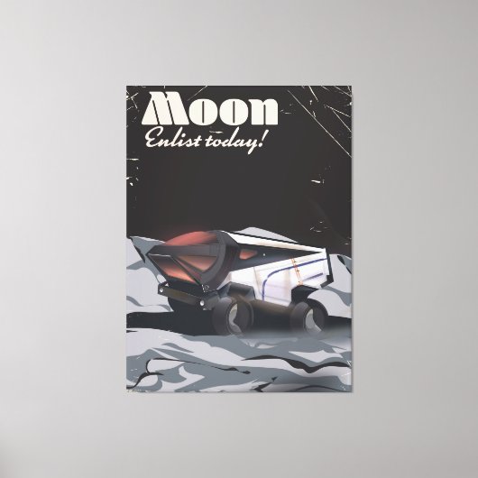 Toile Lune - Affiche de science-fiction "Inscrivez-vous (Recto)