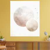 Toile Lune Botanique Abstraite (Insitu(Salon))