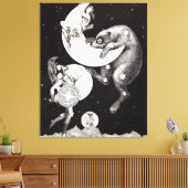 Toile Lune céleste ciel Univers Dieu Nuit Illustration (Insitu(Salon))