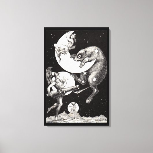 Toile Lune céleste ciel Univers Dieu Nuit Illustration (Recto)