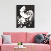 Toile Lune céleste ciel Univers Dieu Nuit Illustration (Insitu(Salon))