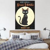 Toile Lune de chat noir atomique futuriste avec texte (Insitu(Chambre))