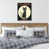 Toile Lune de chat noir atomique futuriste avec texte (Insitu(Chambre))