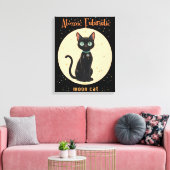 Toile Lune de chat noir atomique futuriste avec texte (Insitu(Salon))