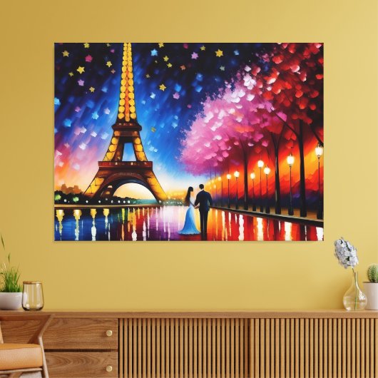 Toile Lune de miel à Paris (Tour Eiffel) No 2 (Insitu(Salon))