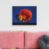 Toile Lune de sang Lunaire Famille Eclipse (Insitu(Salon))