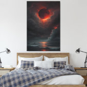 Toile Lune de sang sur la mer orageuse (Insitu(Chambre))