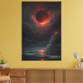Toile Lune de sang sur la mer orageuse (Insitu(Salon))