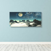 Toile Lune et paysage (Insitu (Plancher de Bois))