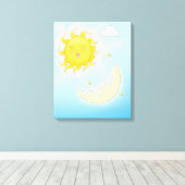Toile Lune et soleil (Insitu (Plancher de Bois))