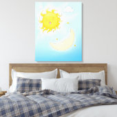 Toile Lune et soleil (Insitu(Chambre))