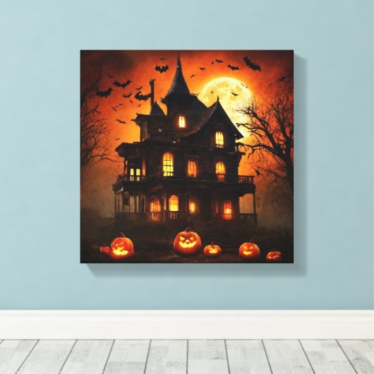 Toile Lune Halloween Haunts (Insitu (Plancher de Bois))