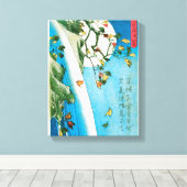 Toile Lune japonaise et cascade (Insitu (Plancher de Bois))