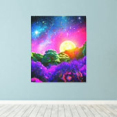 Toile Lune nuit spatiale nature abstraite (Insitu (Plancher de Bois))