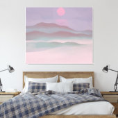 Toile Lune rose sur l'eau (Insitu(Chambre))